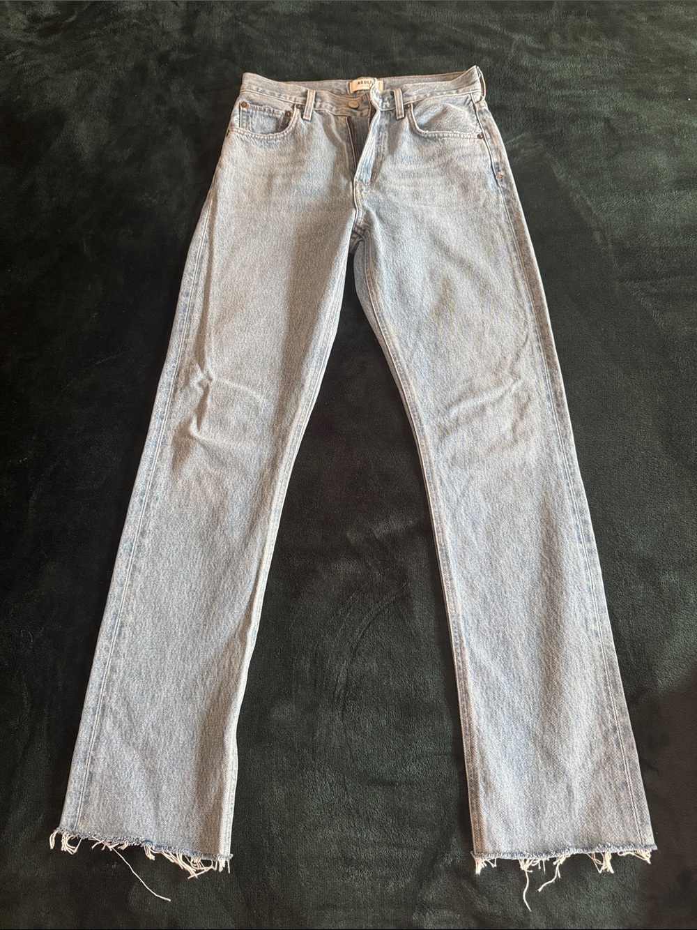 Agolde Women's Light Blue Straight Leg Jeans